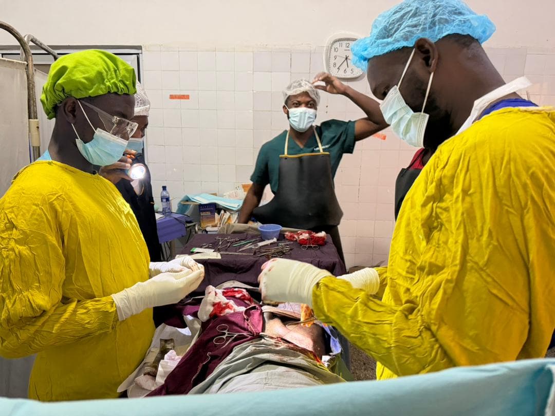 Operating theatre setup